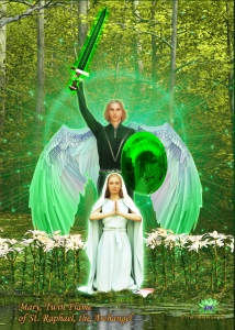 Mary, Twin Flame of St. Raphael, the Archangel 5x7